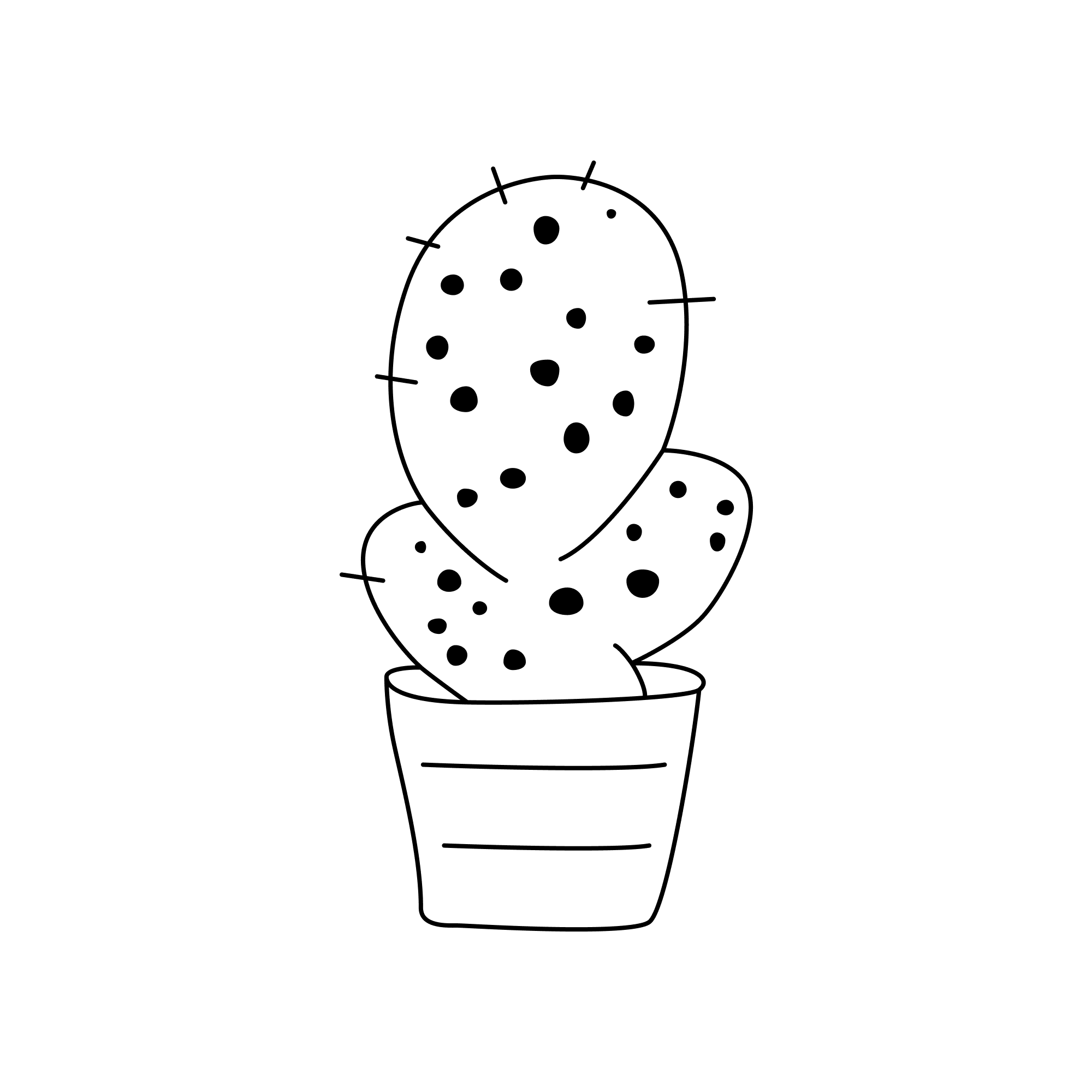 Spiky Dotty Cactus_outlined